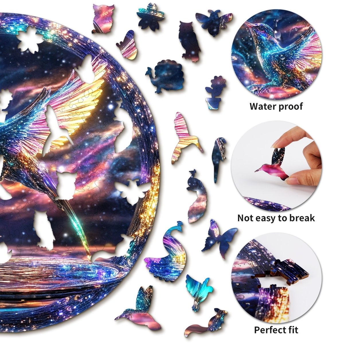 kaayee-wooden-puzzle-hummingbird-holzpuzzle-kolibri-medium image 2