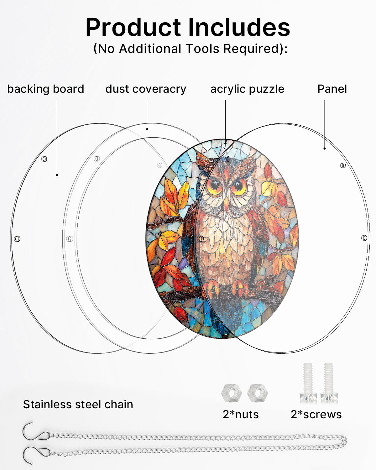 kaayee-suncatcher-autumn-owl-fensterbild-large-22-6-cm image 6