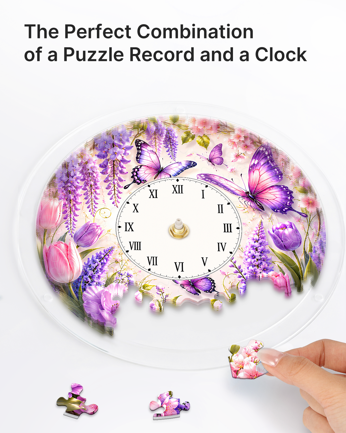kaayee-clock-kit-wisteria-butterfly-acryluhr-regular-size image 2