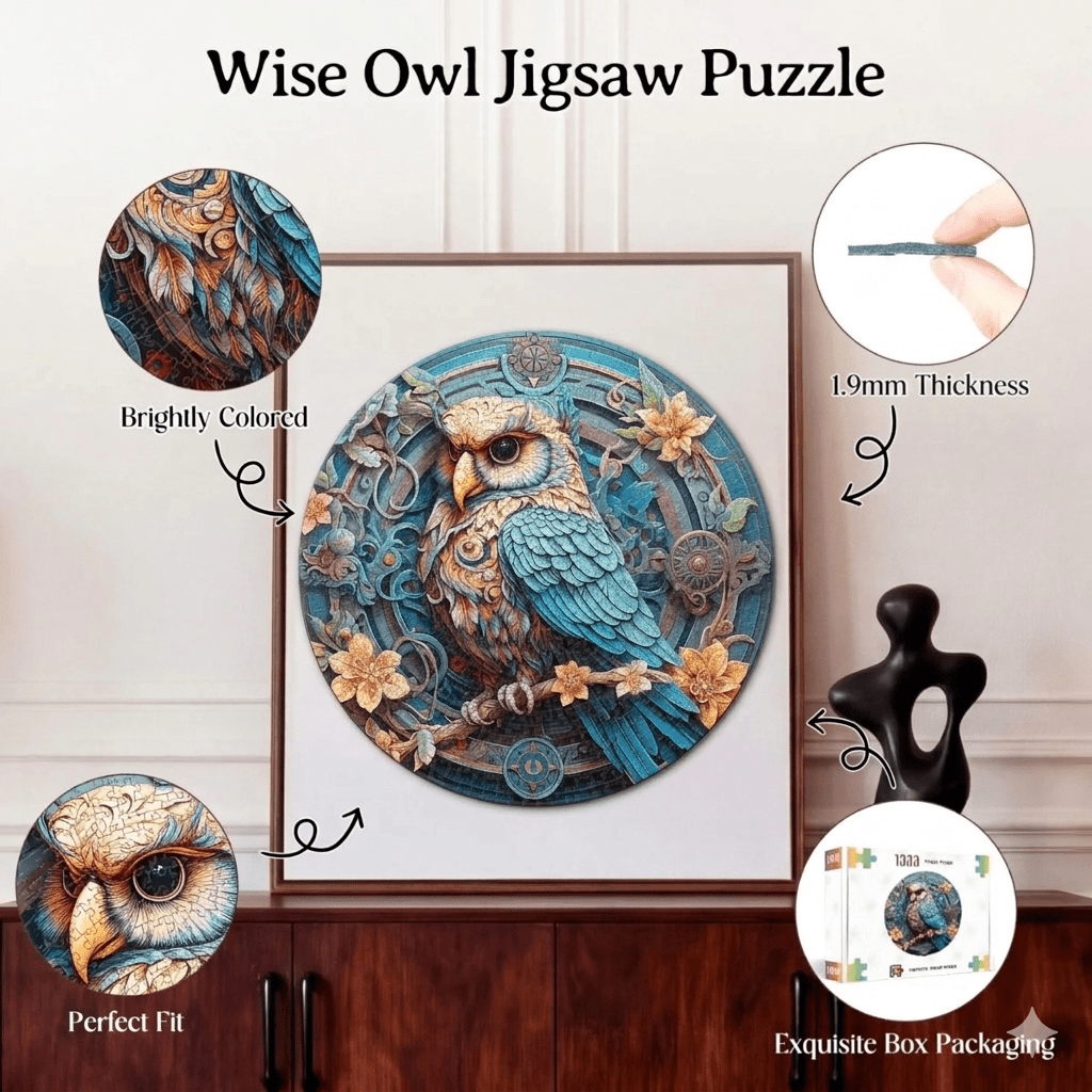 kaayee-cardboard-puzzle-wise-owl-1000-teile-standard image 3