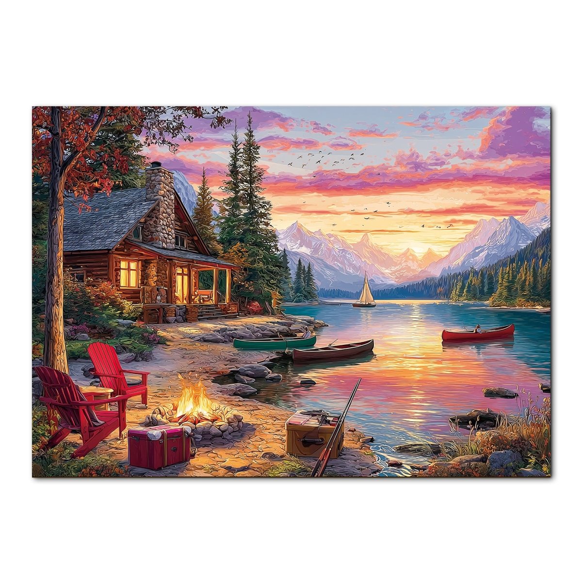 kaayee-cardboard-twilight-lake-1000-teile-puzzle-standard image 1