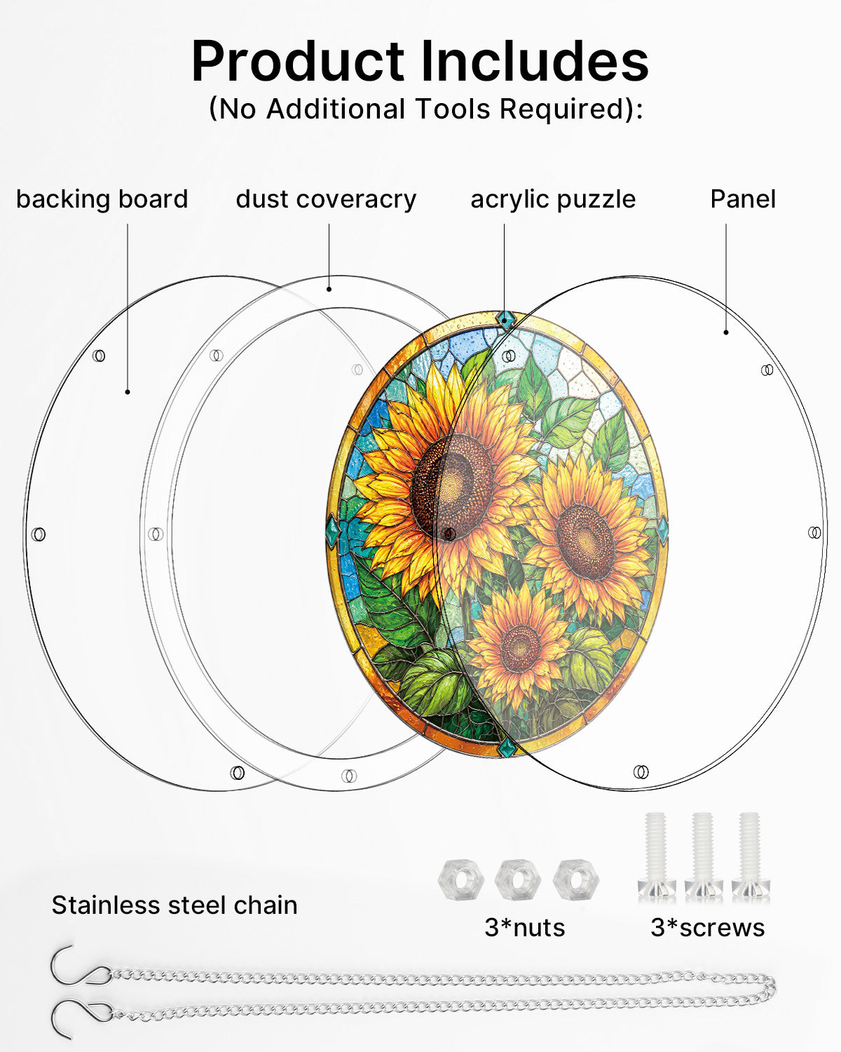 kaayee-suncatcher-puzzle-sunflower-radiance-fensterbild-blume image 6