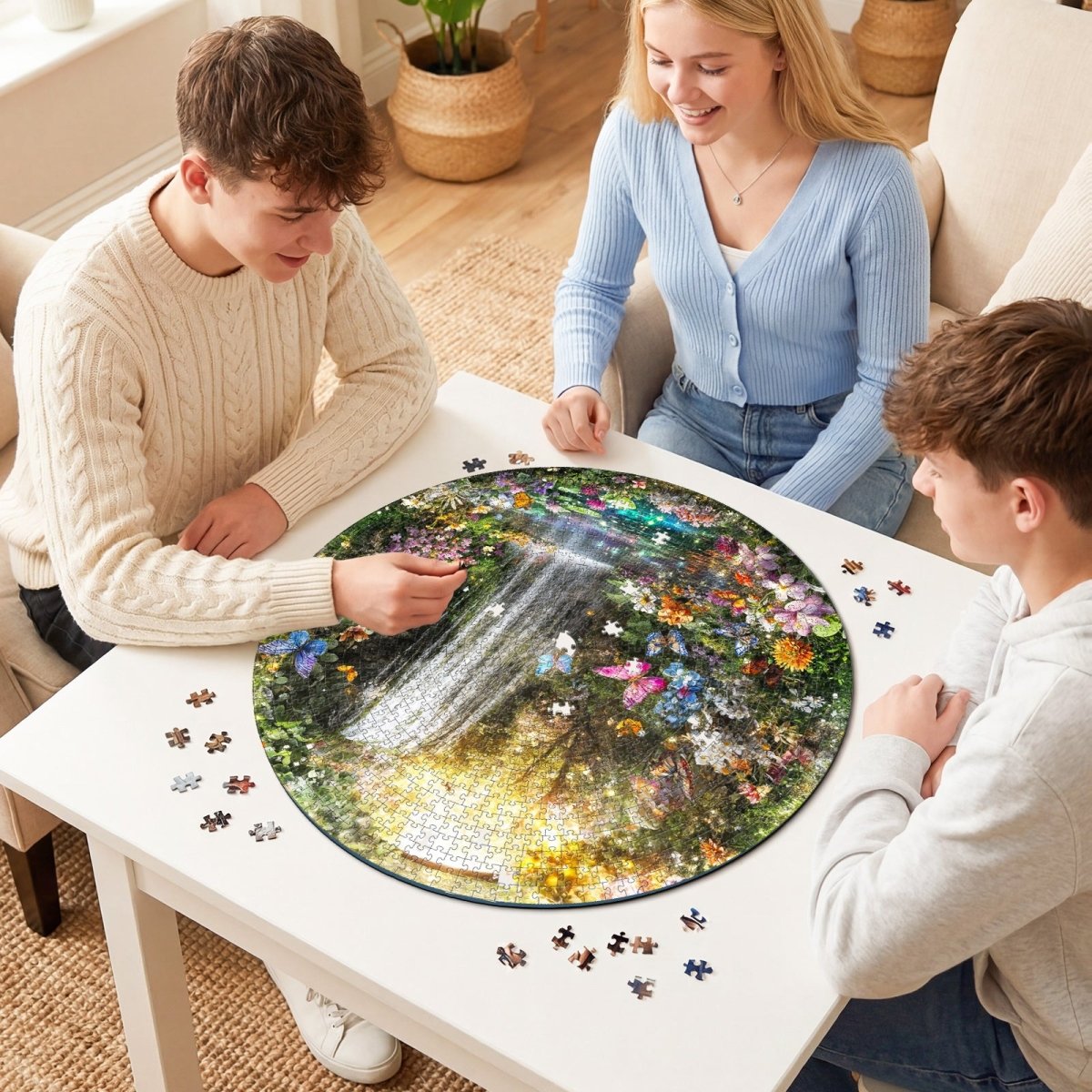 kaayee-cardboard-puzzle-butterflies-waterfalls-1000-teile-eco image 4