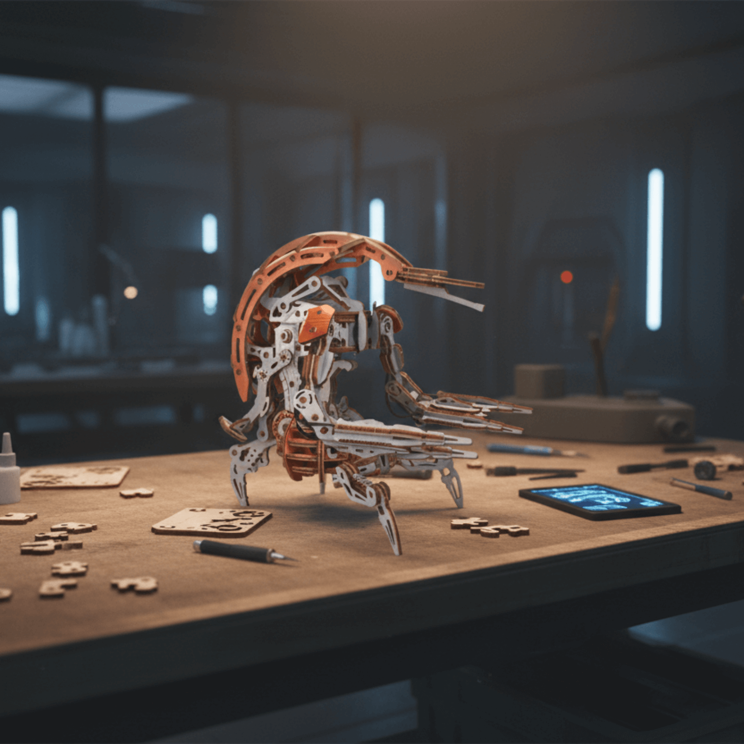 magicholz-mechanischer-bausatz-star-wars-droideka-holzmodell image 3