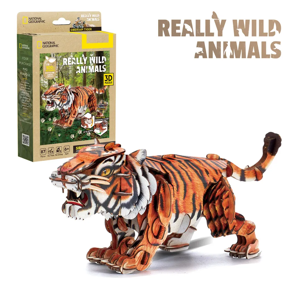 cubic-fun-really-wild-animals-ds1179h-siberian-tiger-3d-puzzle image 1