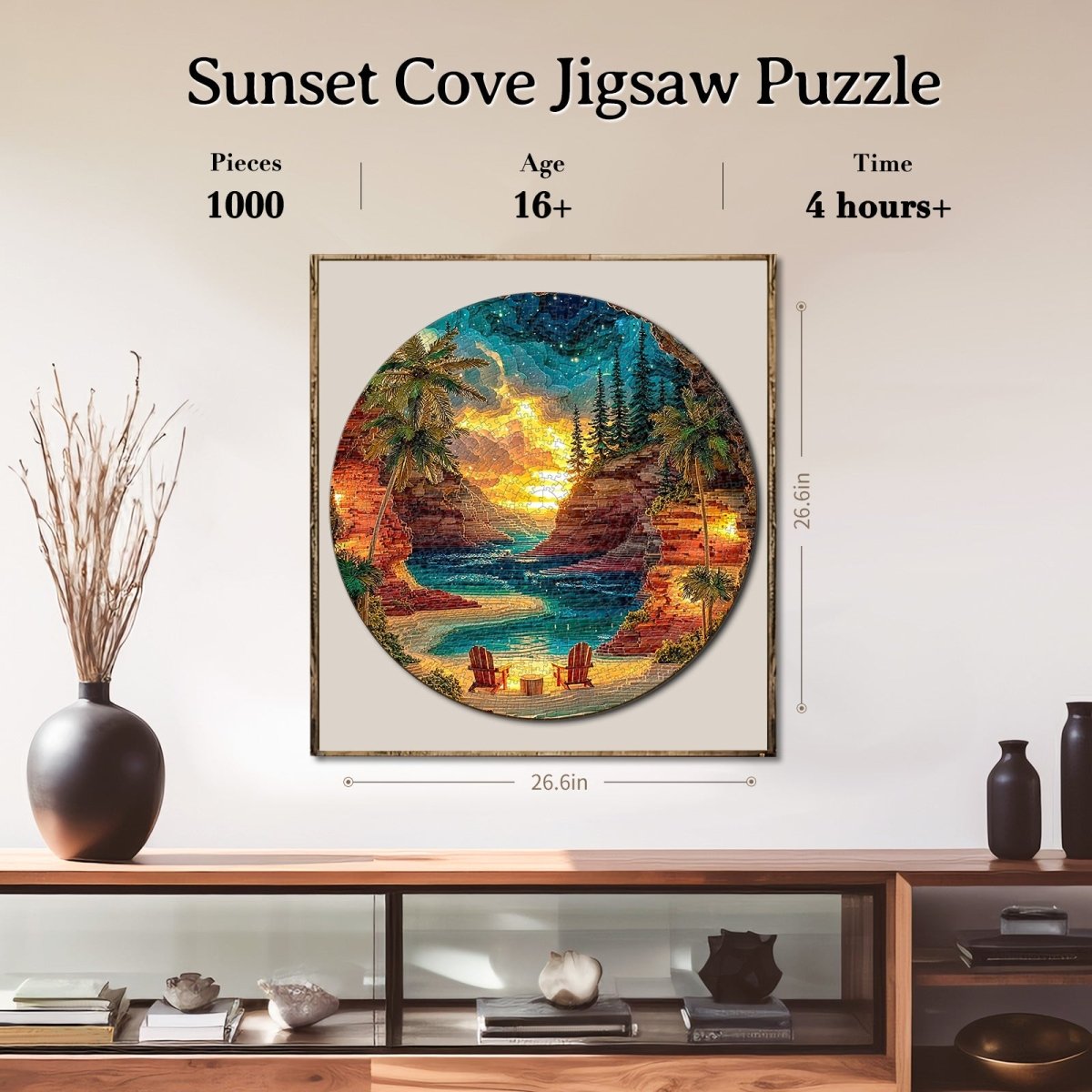 kaayee-sunset-cove-puzzle-1000-teile-rund-standard-edition image 6