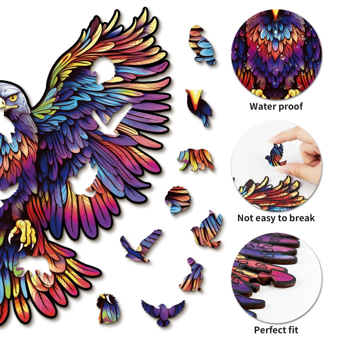 kaayee-wooden-soaring-eagle-holzpuzzle-klein-bunt-adler image 2
