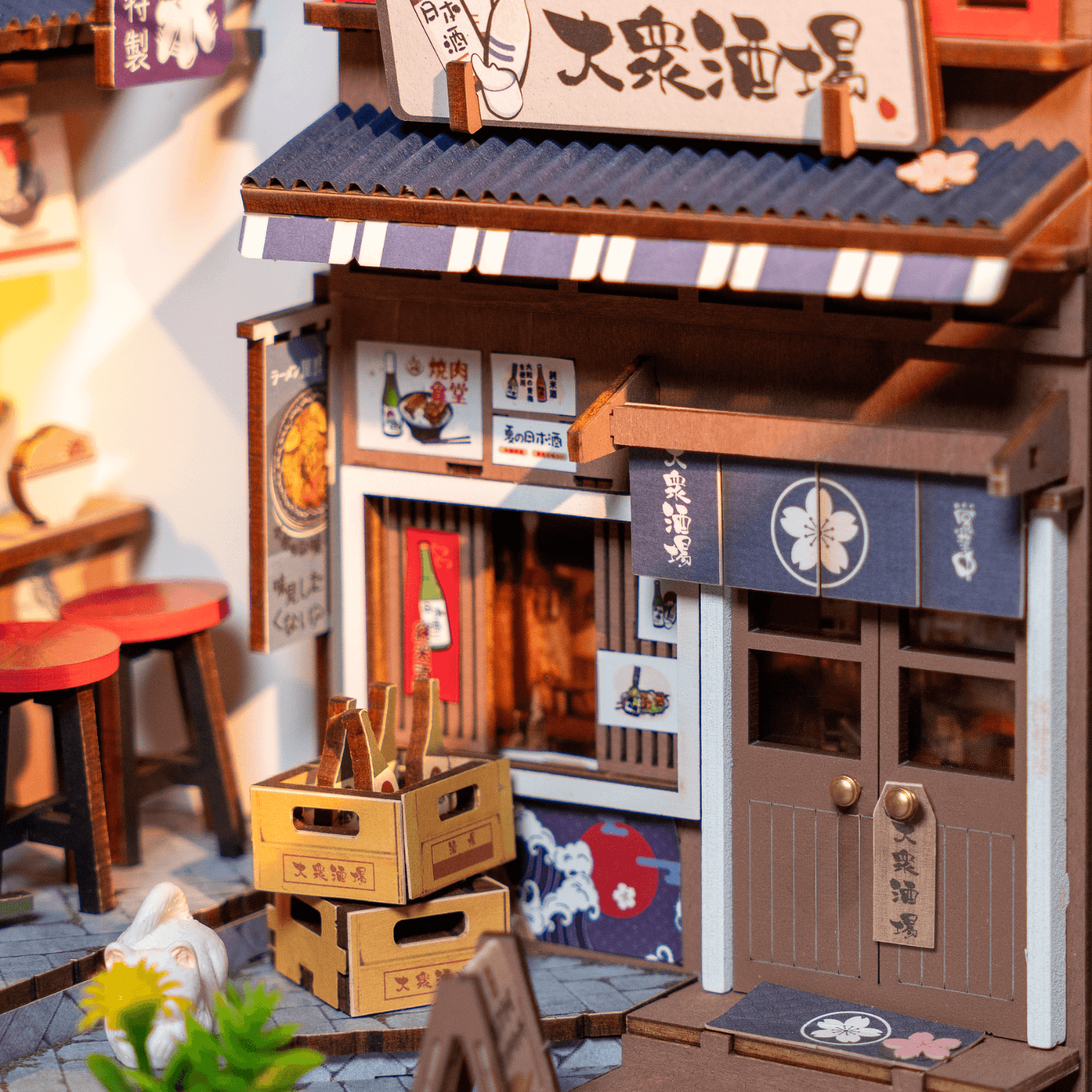 magicholz-book-nook-sakura-wine-alley-japan-deko-mit-led-licht image 5