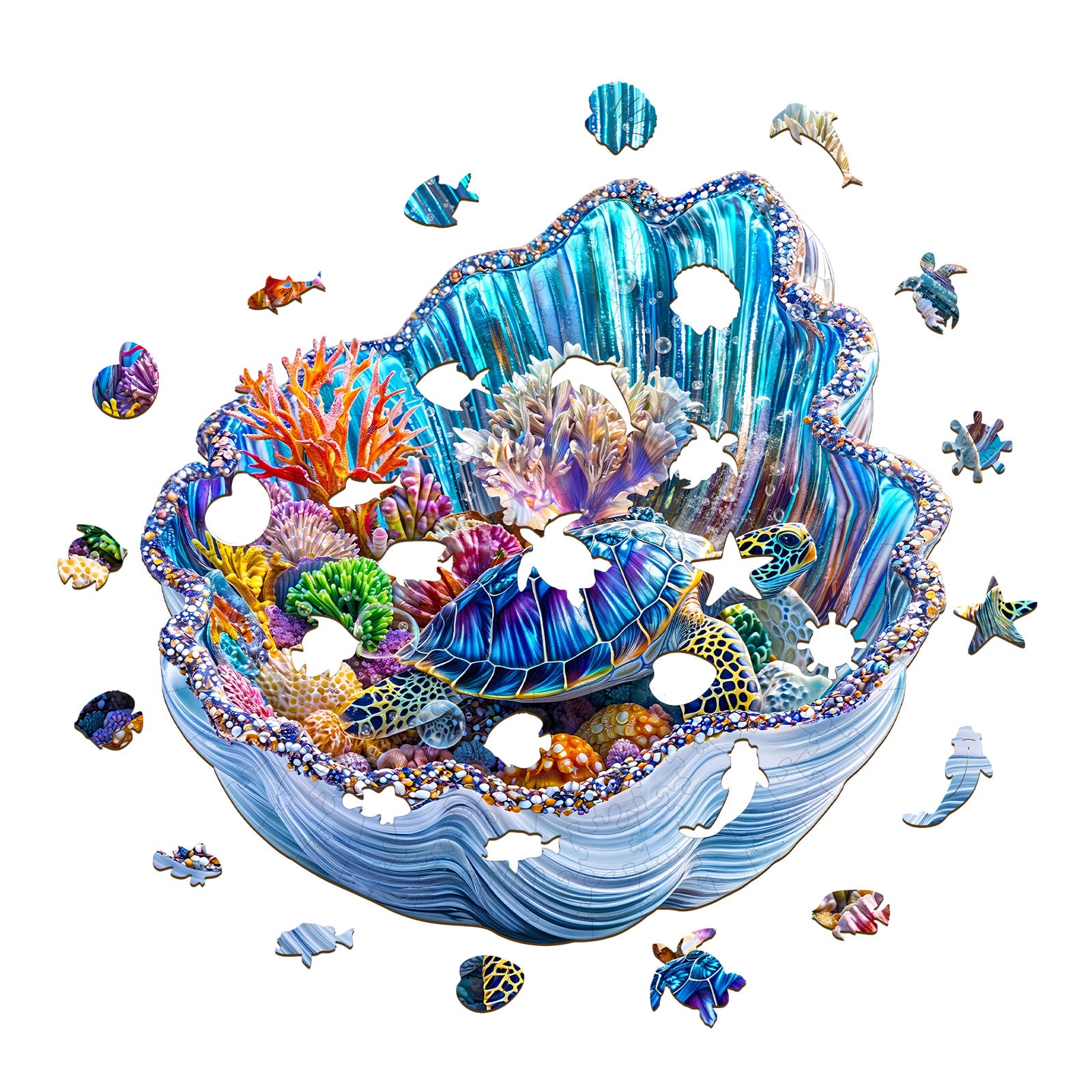 jigfoxy-seashell-ocean-holzpuzzle-s-85-teile-meer image 8