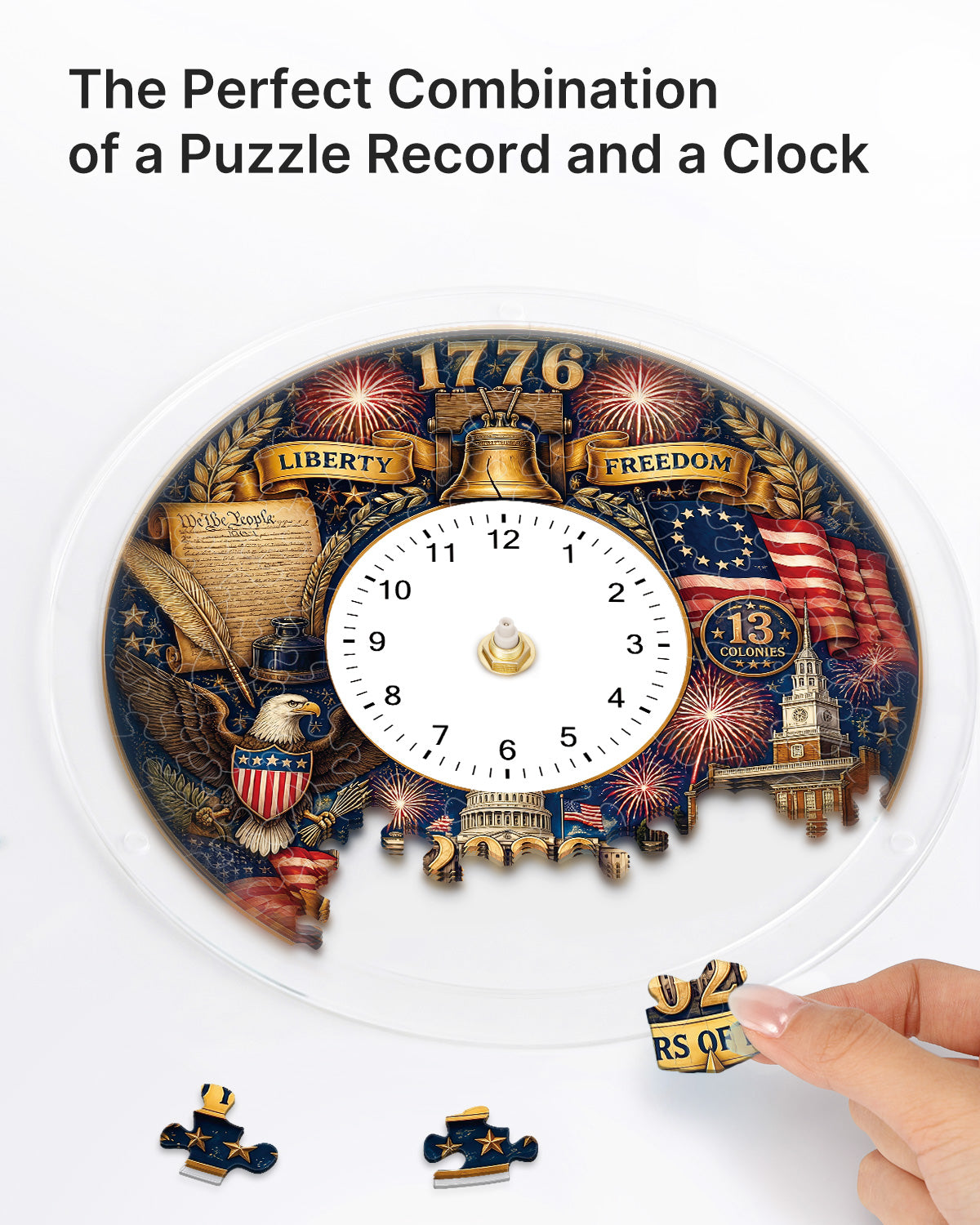 kaayee-clock-kit-puzzle-uhr-250-years-of-freedom-acryl-diy image 2