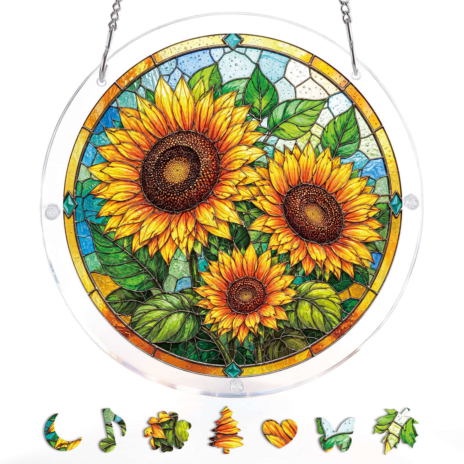 kaayee-suncatcher-puzzle-sunflower-radiance-fensterbild-blume image 3