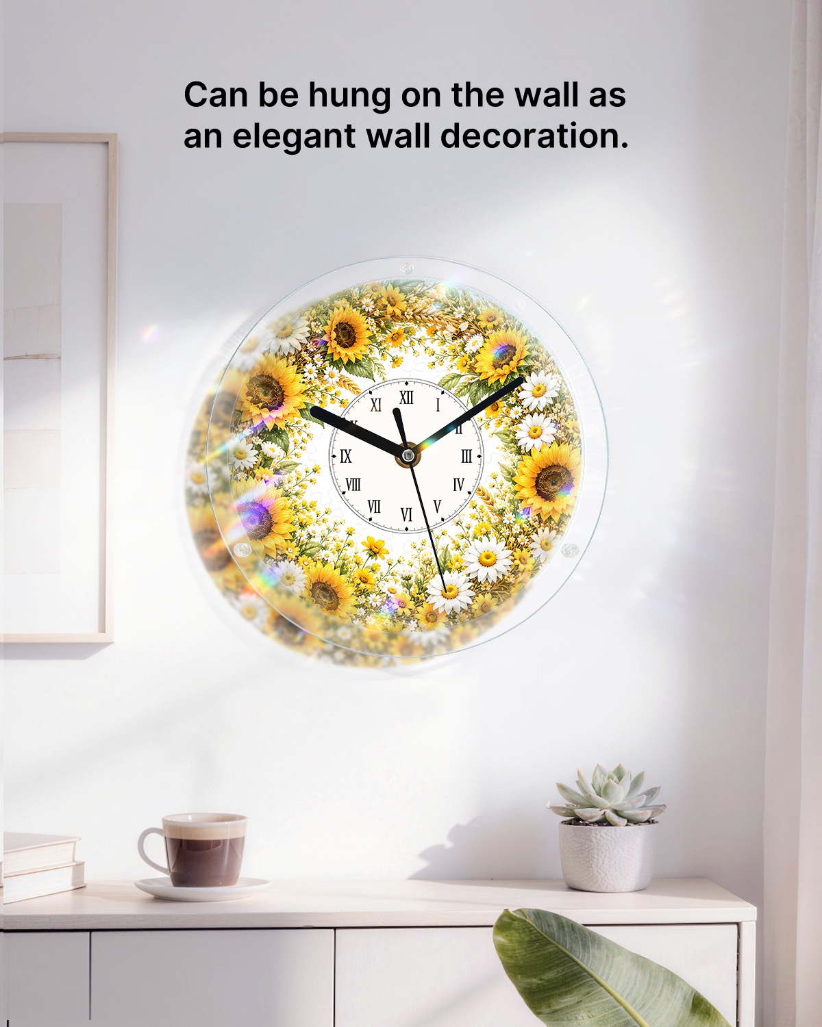 kaayee-golden-sunflower-acryl-puzzle-uhr-regular-size image 4