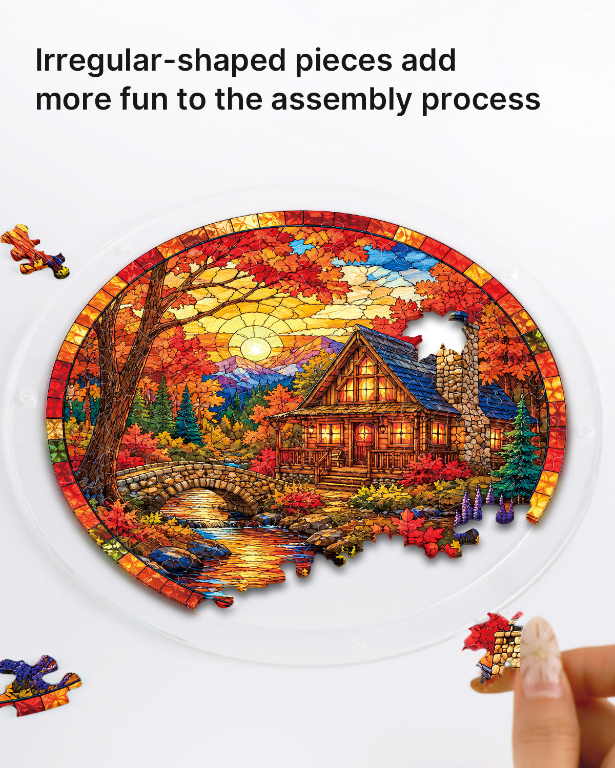 kaayee-suncatcher-puzzle-autumn-cabin-fensterbild-medium image 2