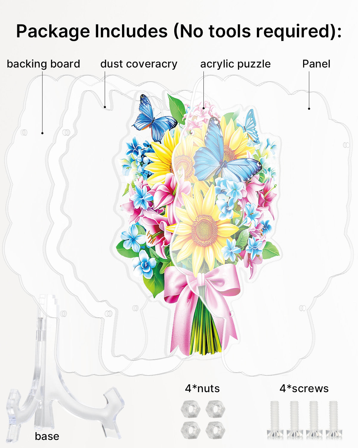 kaayee-suncatcher-puzzle-sonnenblume-schmetterling-acryl-deko image 6
