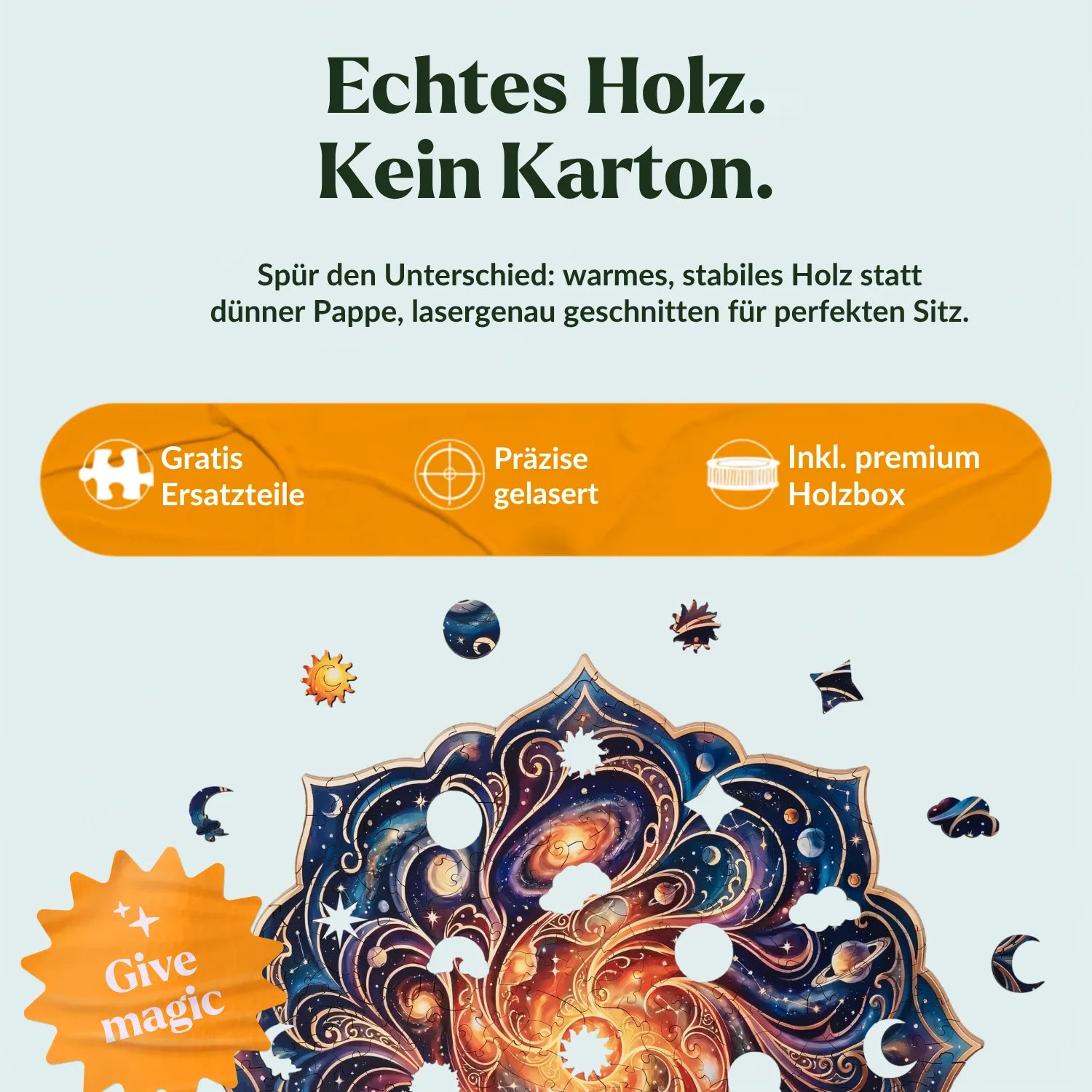 magicholz-holzpuzzle-goldener-sternenlotus-mandala-350-teile-35x35 image 3