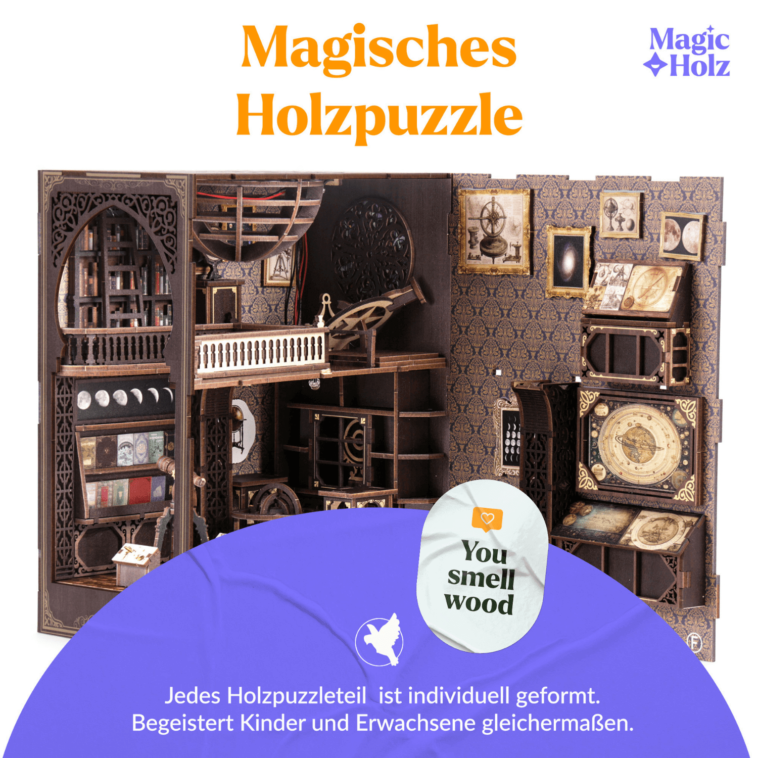 magicholz-book-nook-sternenzauber-astronomie-f-r-mama-mit-karte image 5