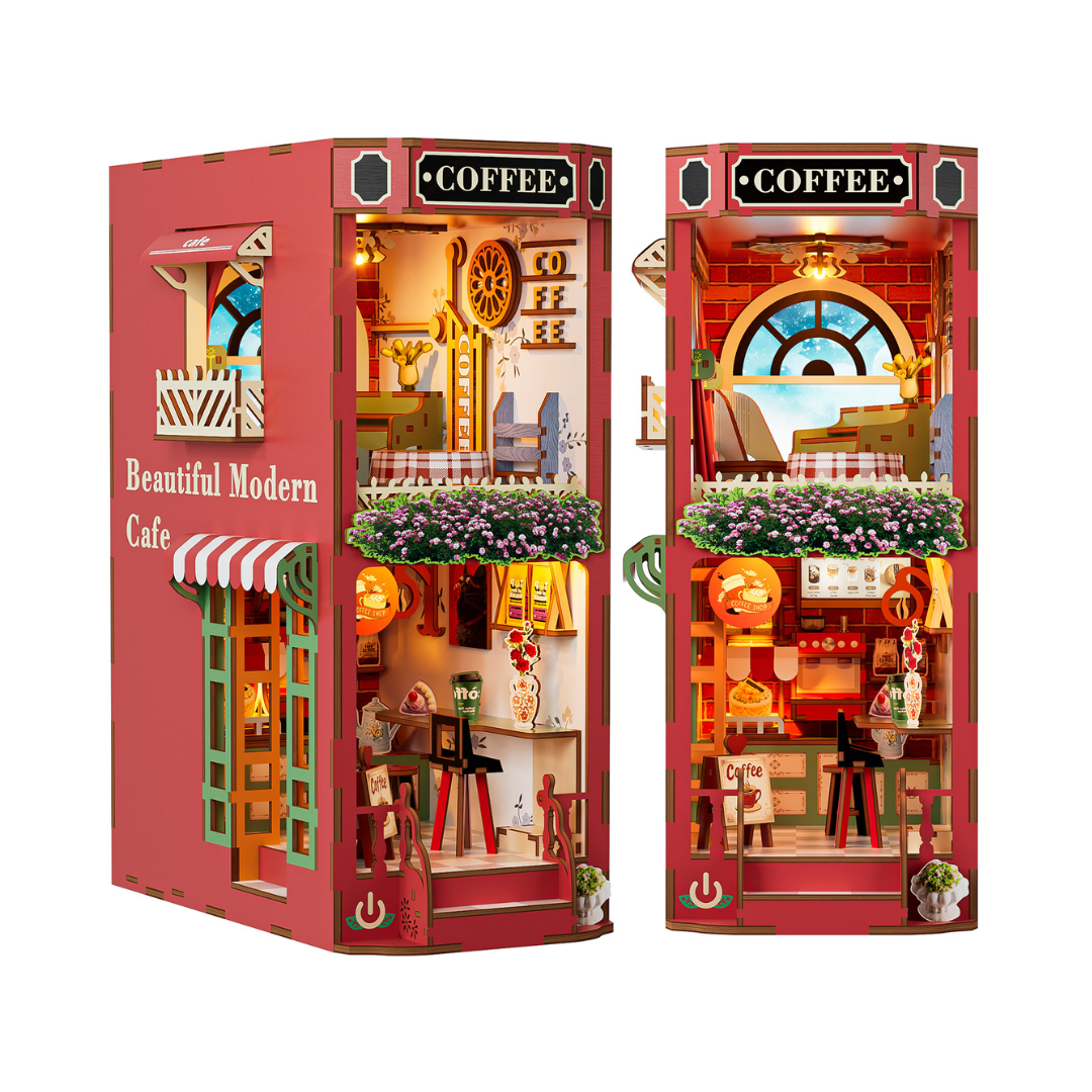 kaayee-book-nook-kit-coffee-shop-3d-puzzle-mit-licht image 1