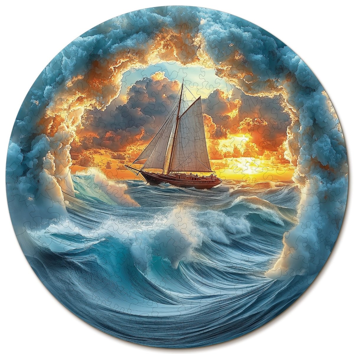 kaayee-wooden-puzzle-segelboot-holzpuzzle-medium-rund image 1