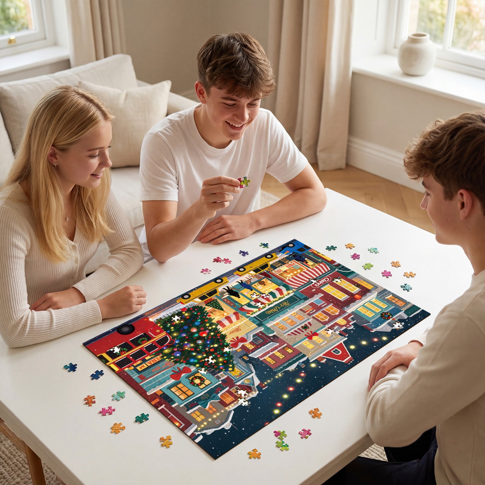 kaayee-cardboard-puzzle-christmas-town-puzzle-1000-weihnachten image 4
