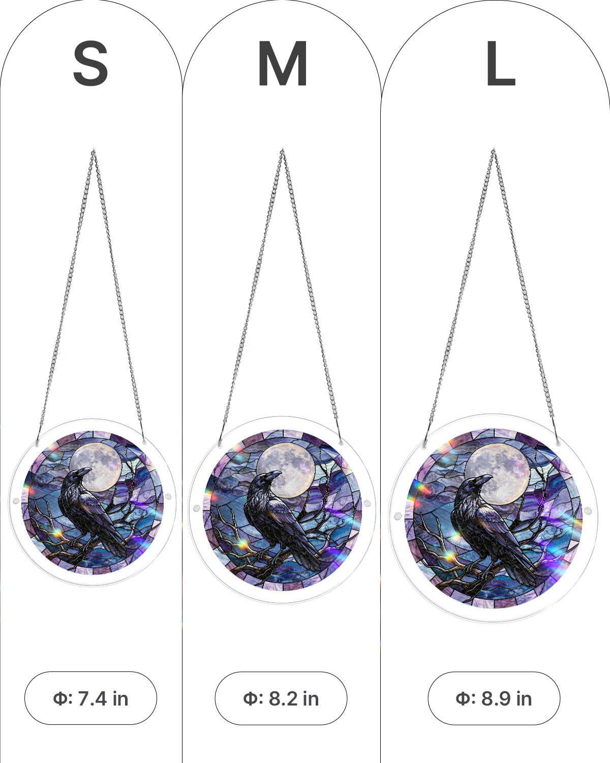 kaayee-suncatcher-puzzle-moonlit-raven-fensterbild-small-acryl image 5