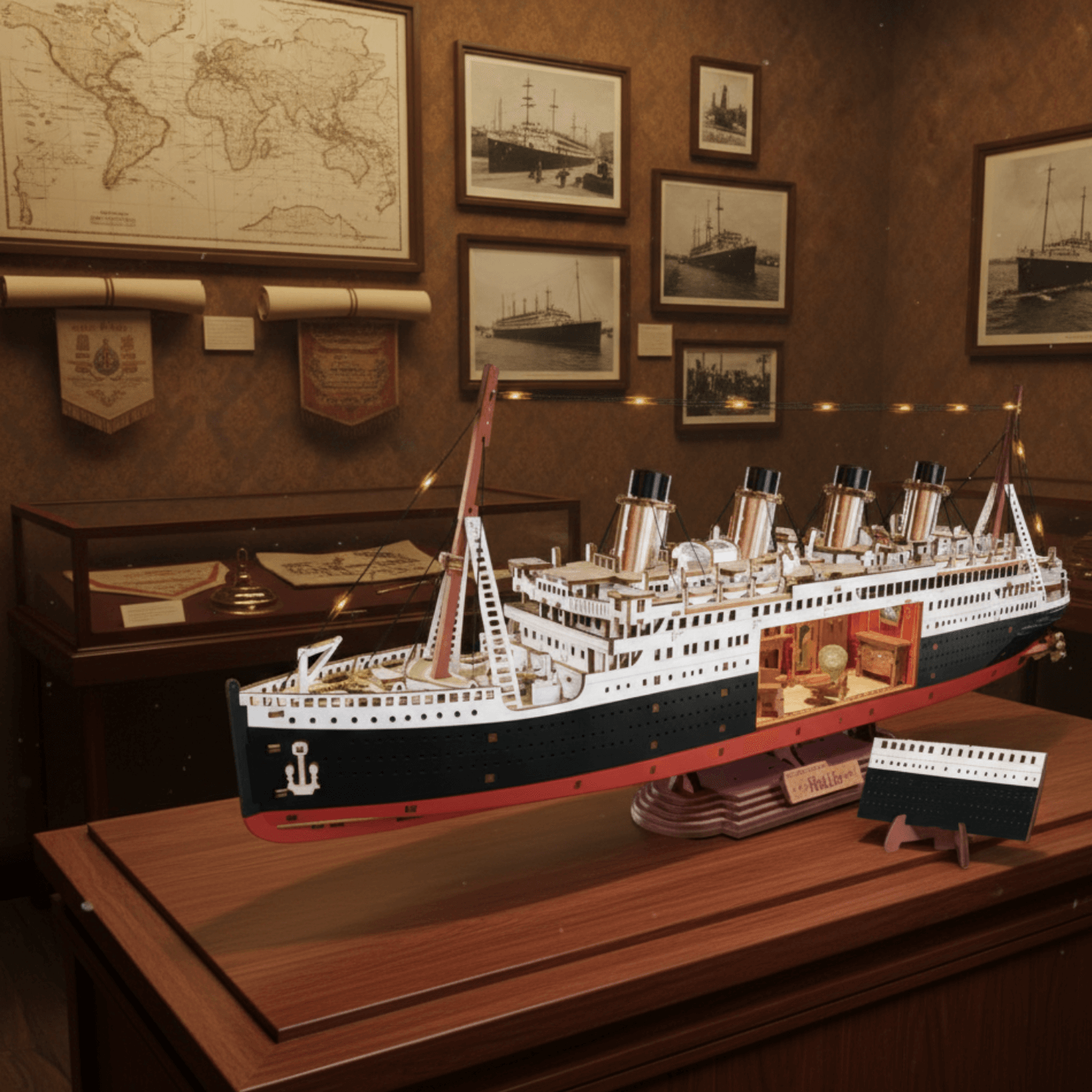 magicholz-mechanischer-bausatz-1912-atlantic-voyager-schiff-holz image 7