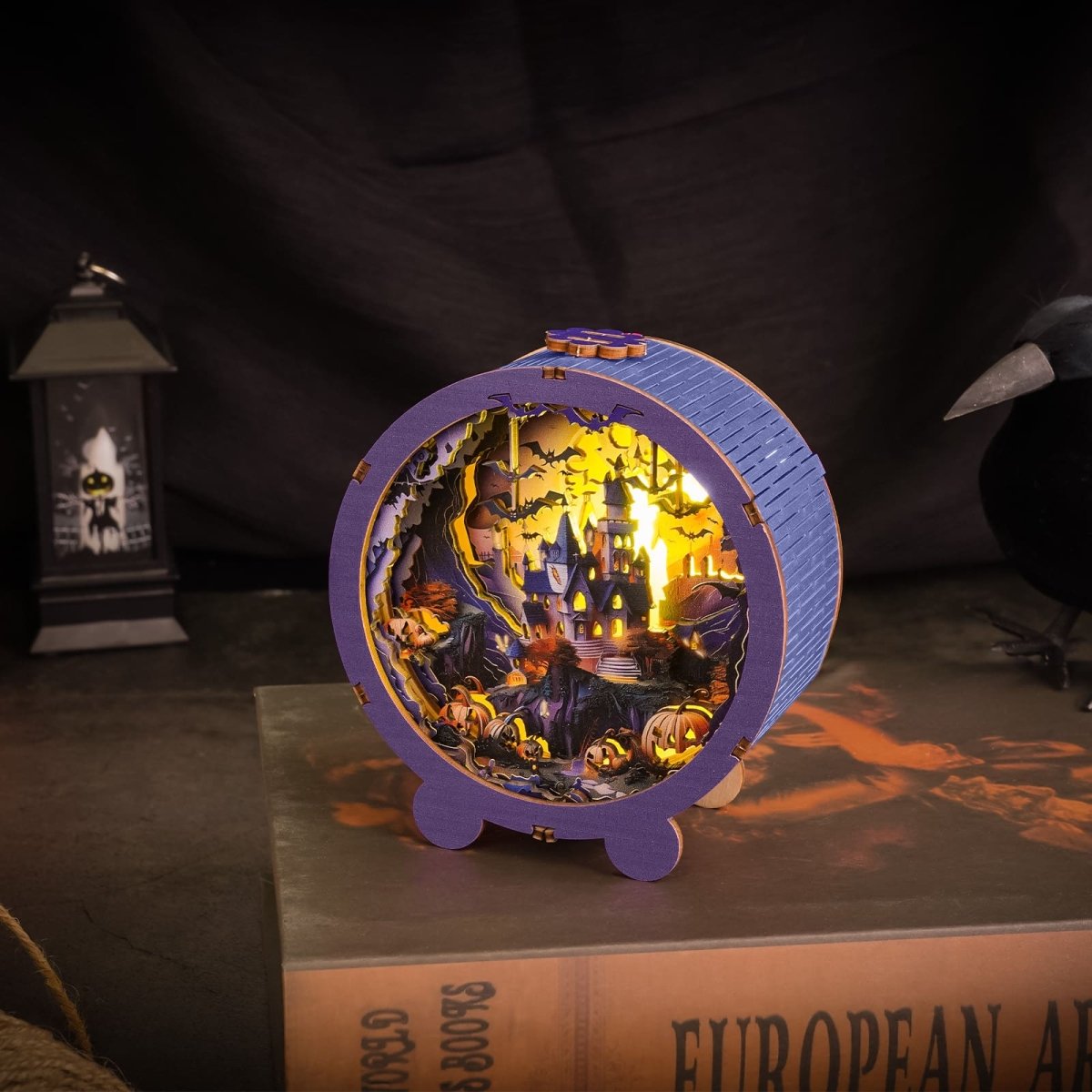 kaayee-night-light-halloween-castle-3d-holzpuzzle-nachtlicht image 2
