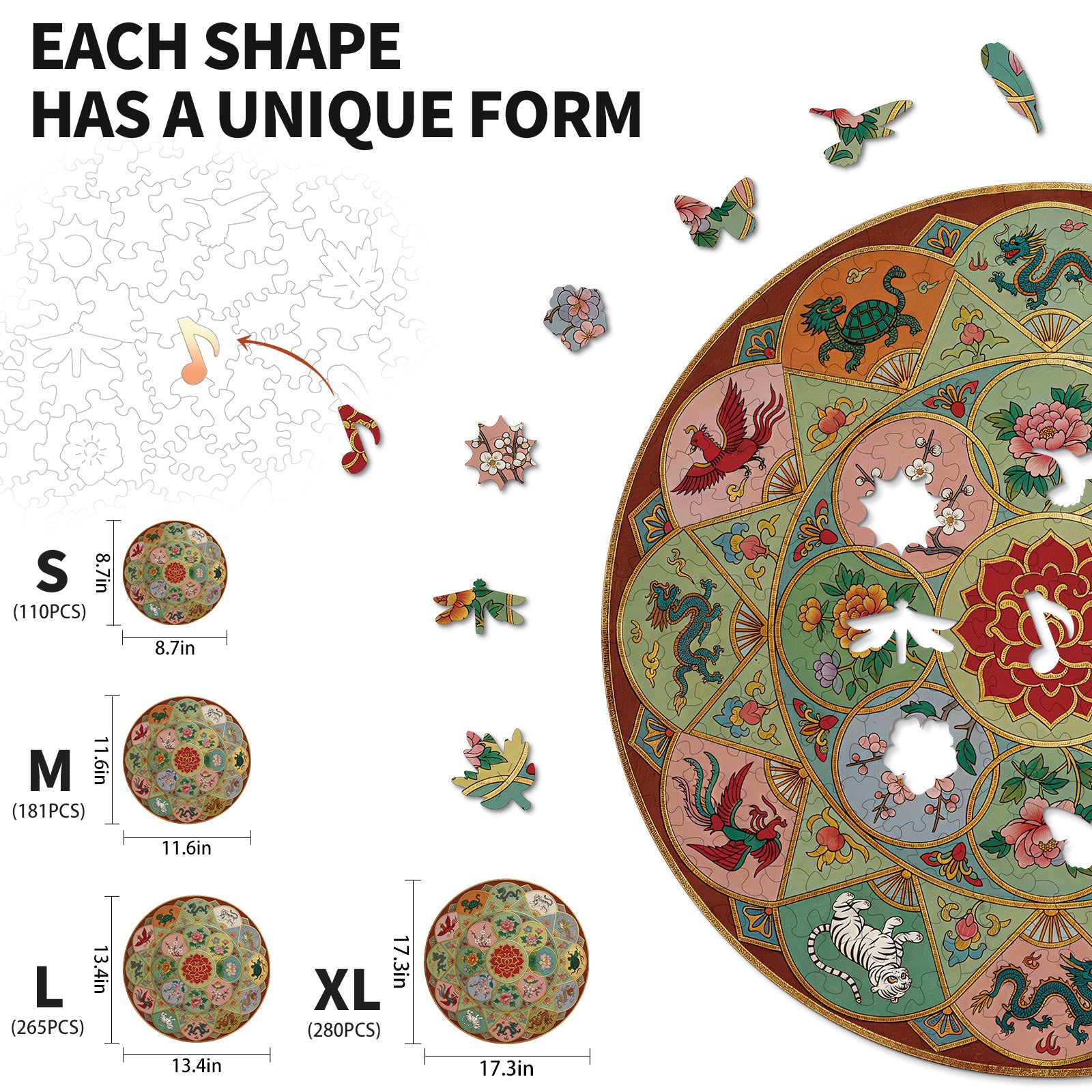 kaayee-auspicious-floral-mandala-holzpuzzle-medium image 3