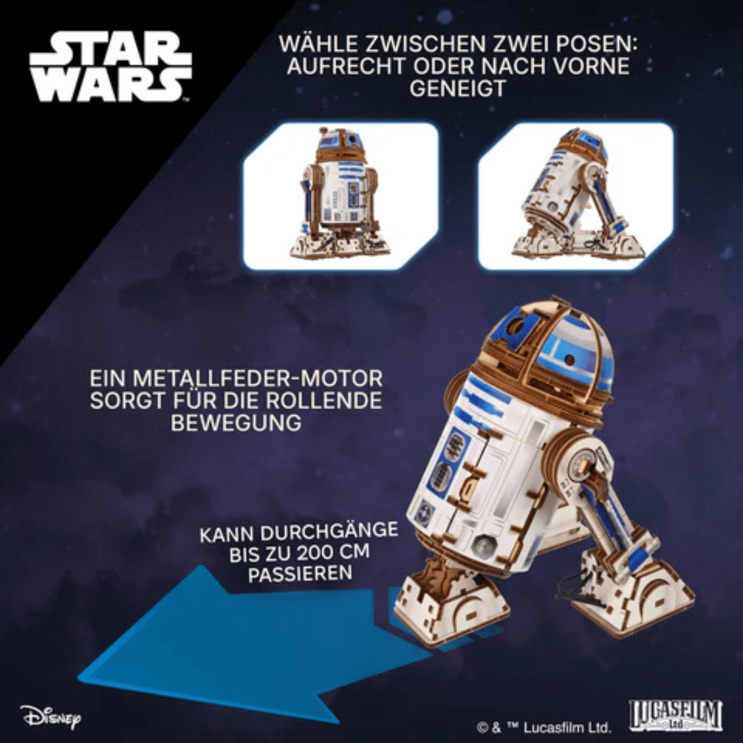 magicholz-mechanischer-bausatz-r2-d2-holzmodell-mit-projektor image 8