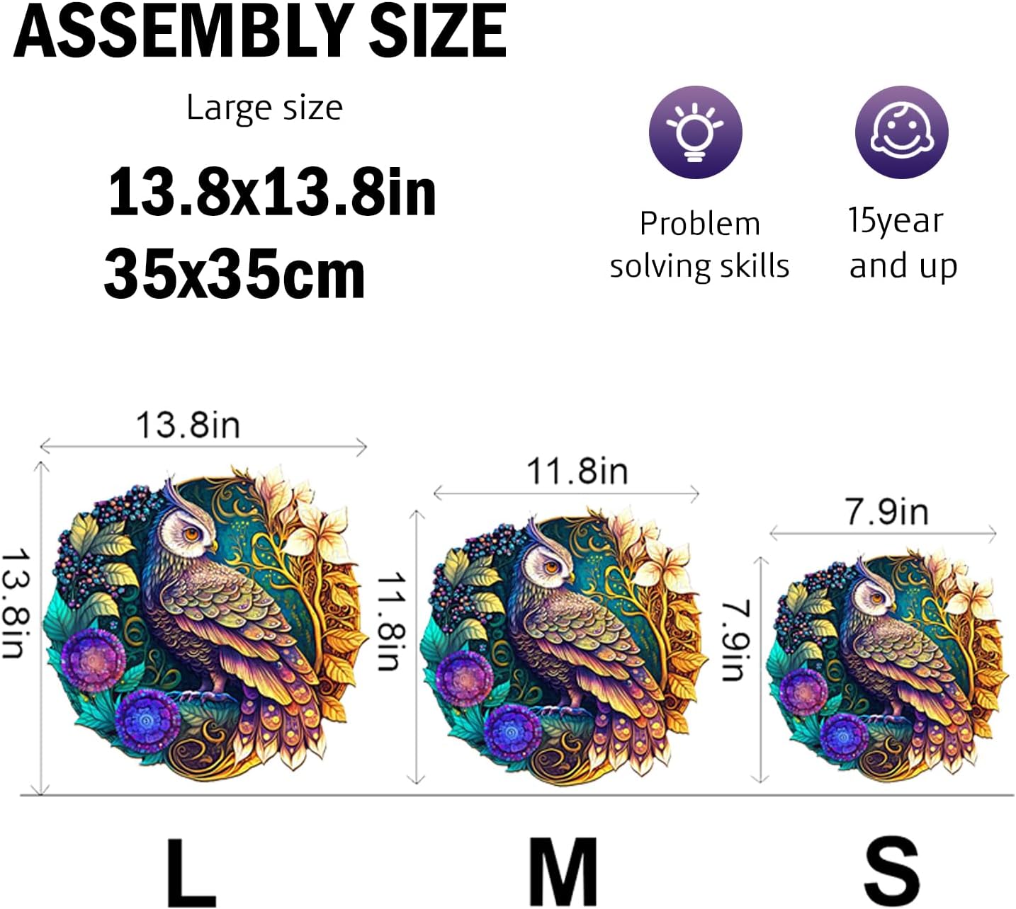 jigfoxy-mandala-owl-holzpuzzle-100-teile-s-rund-eule image 7