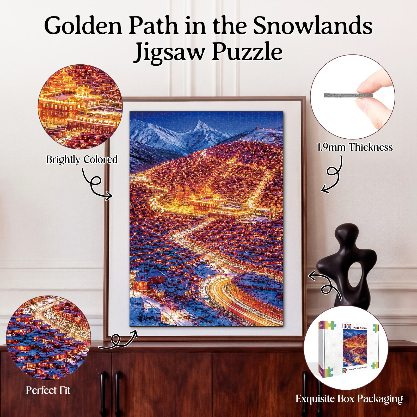 kaayee-cardboard-puzzle-golden-path-1000-teile-standard image 3