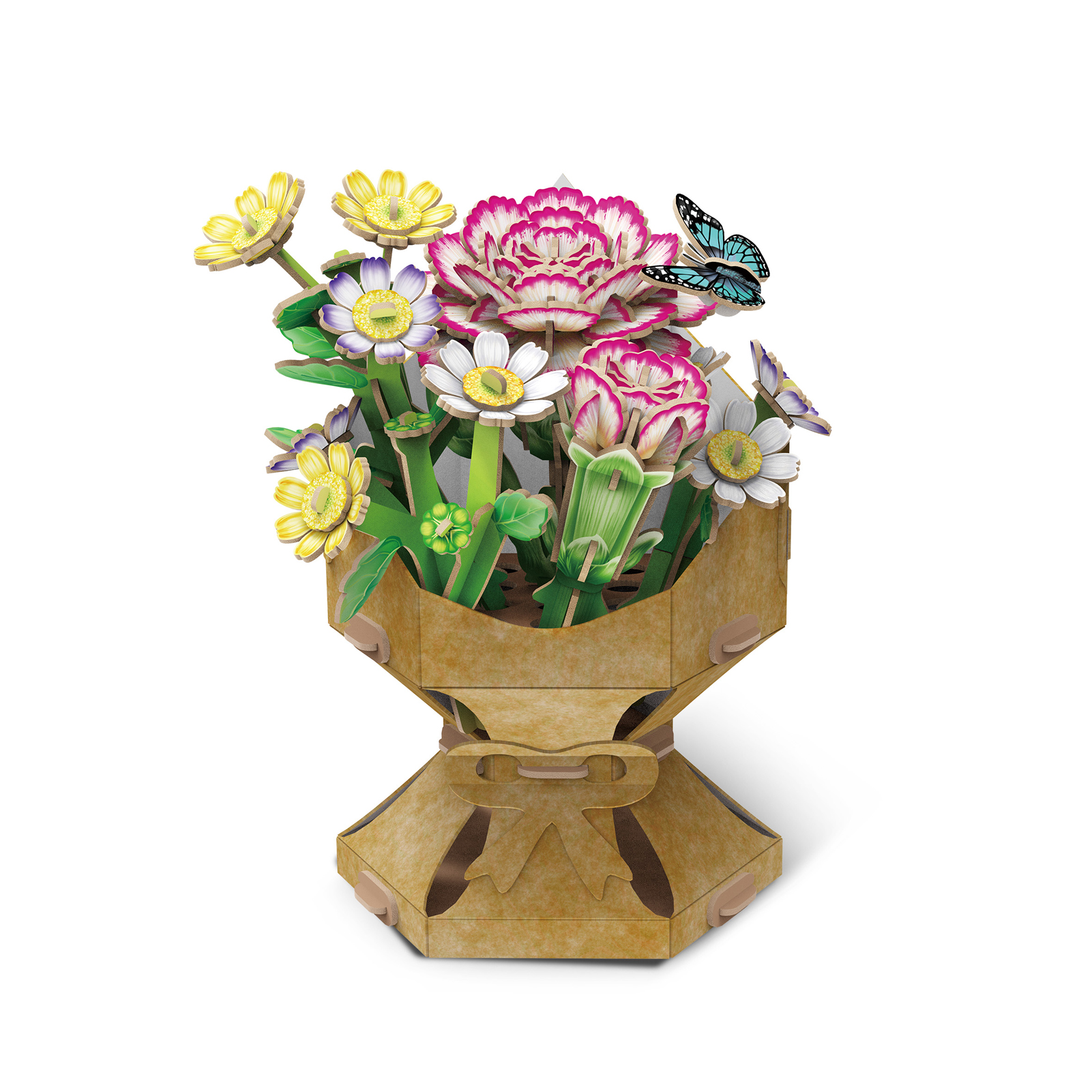 cubicfun-botanical-w3300h-nelke-3d-puzzle-blumenmodell image 2