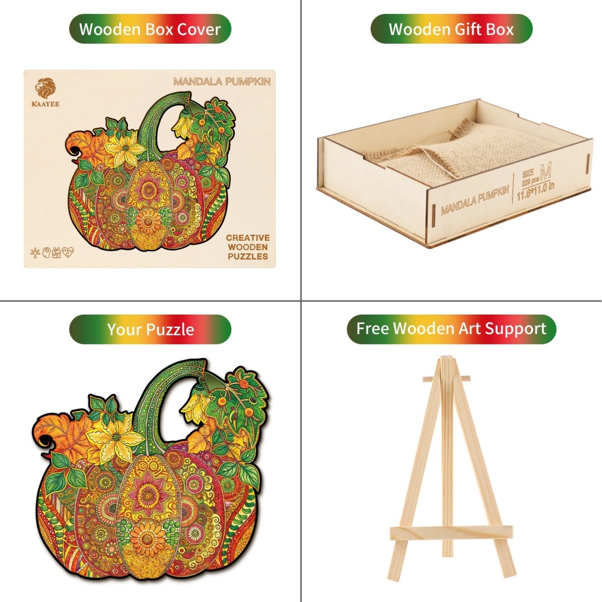 kaayee-wooden-puzzle-mandala-pumpkin-holzpuzzle-medium-herbst image 3