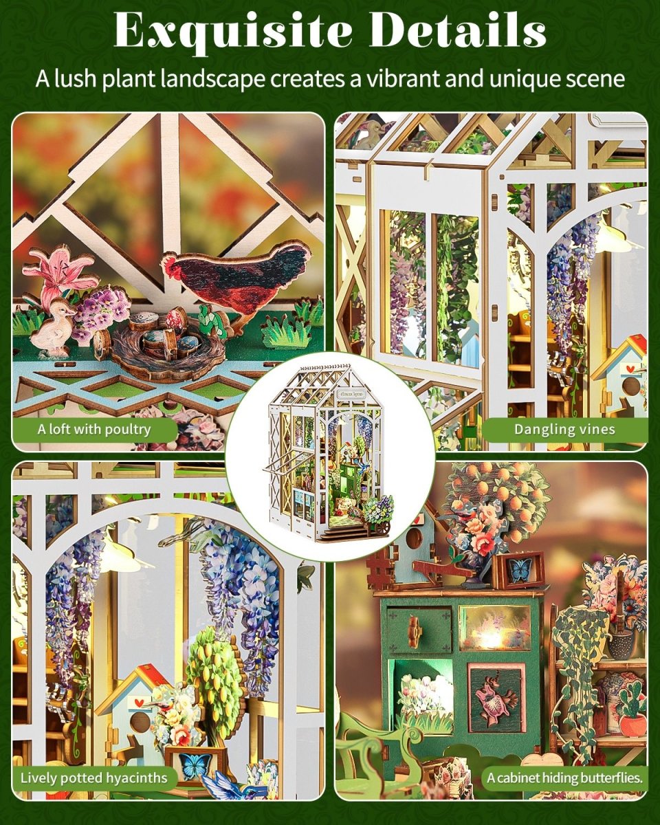 kaayee-book-nook-kit-flower-house-3d-holzbausatz-mit-led image 4