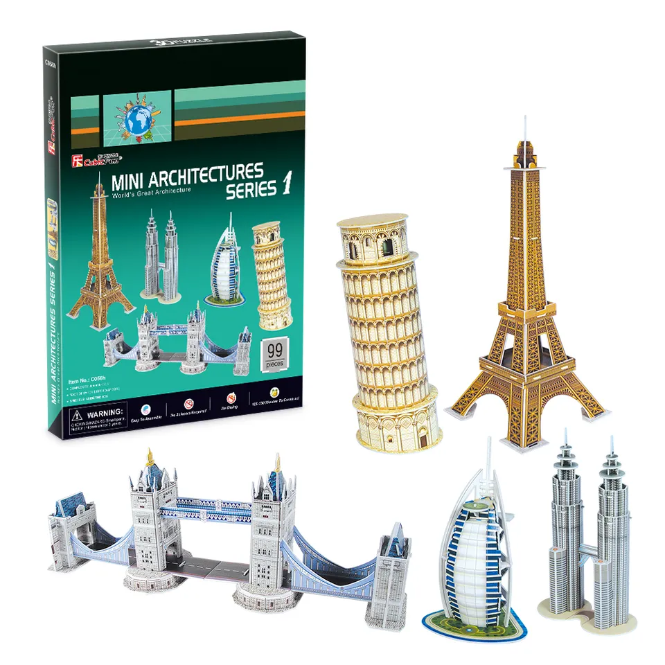 cubicfun-architecture-c056h-mini-series-1-3d-puzzle-set image 1