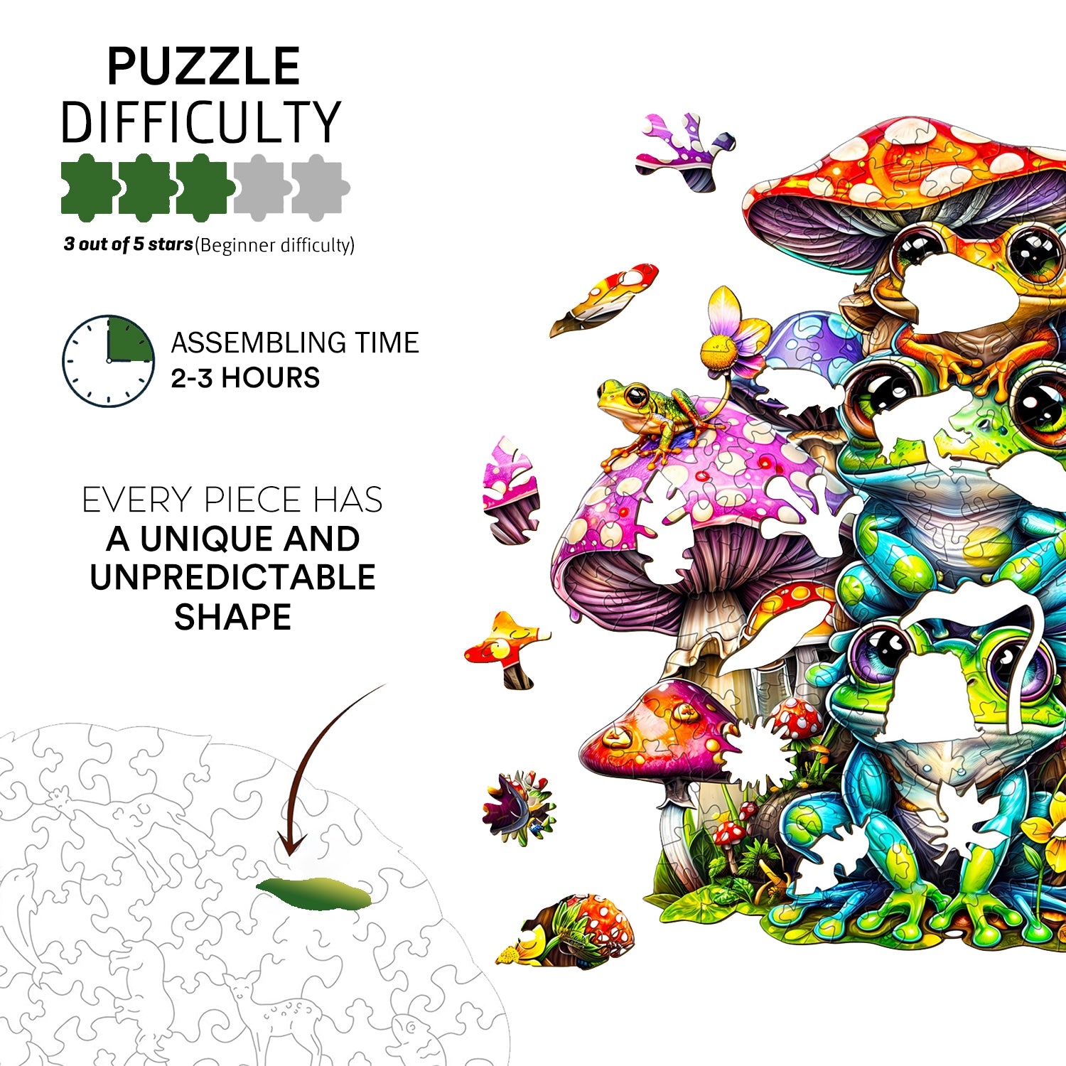 jigfoxy-frog-holzpuzzle-m-190-teile-froschmotiv image 4