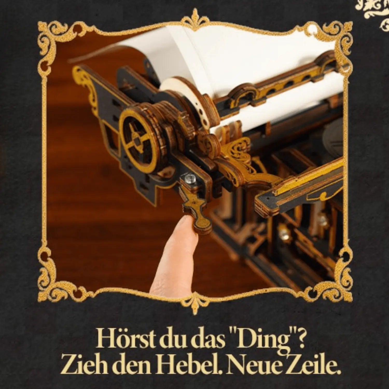 magicholz-mechanische-schreibmaschine-holzbausatz-retro-320-teile image 5