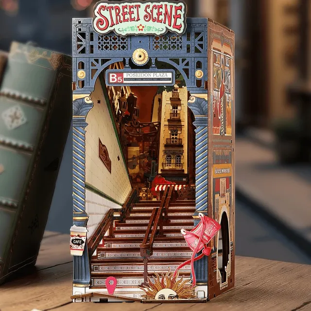 magicholz-miniaturhaus-street-scene-book-nook-mit-licht-246-teile image 1