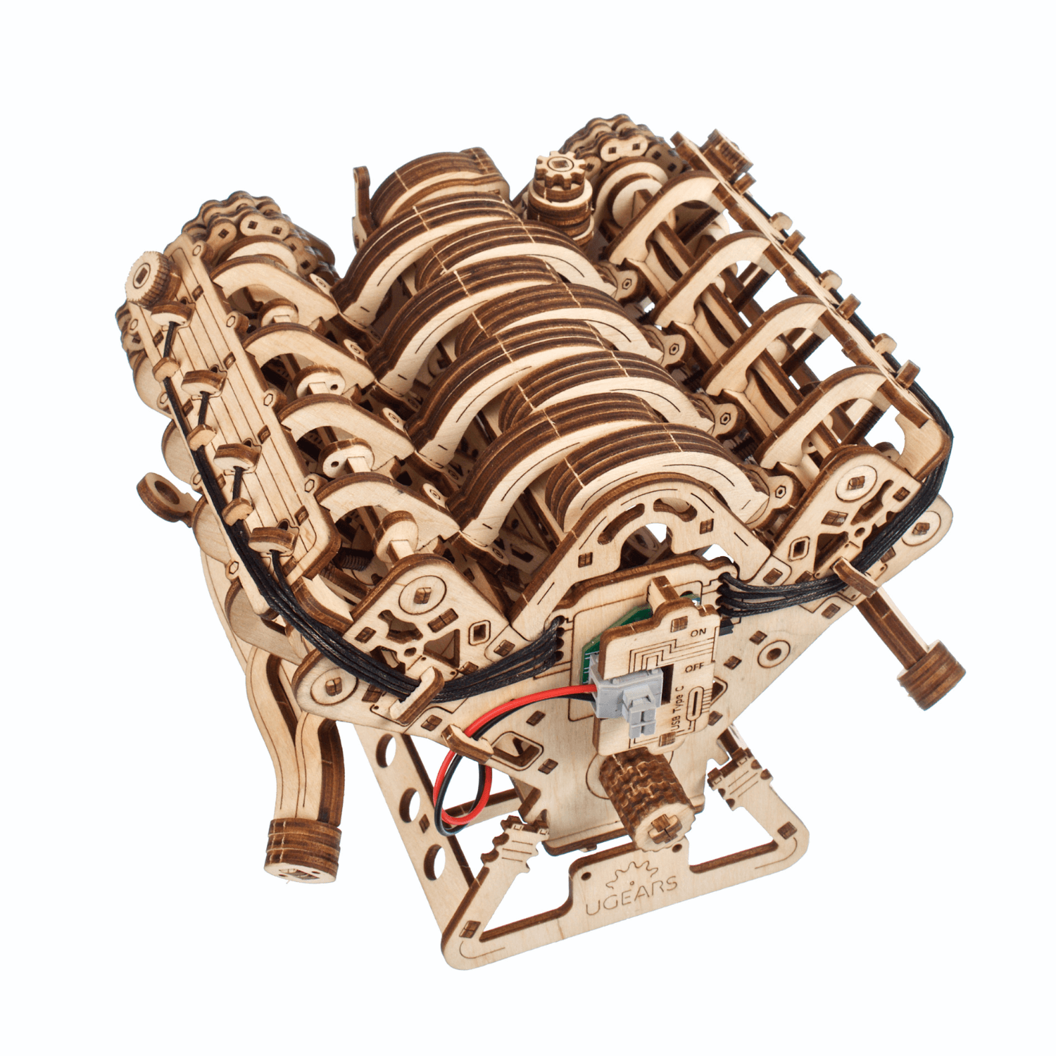 magicholz-mechanischer-bausatz-v8-motor-ma-stab-1-6-modell-776-teile image 5