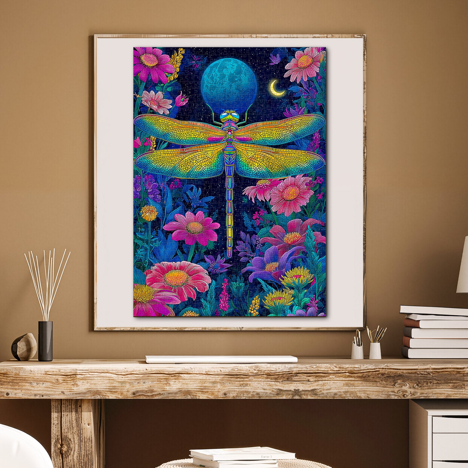 kaayee-cardboard-moonlit-dragonfly-1000-teile-puzzle-eco-white-board image 5