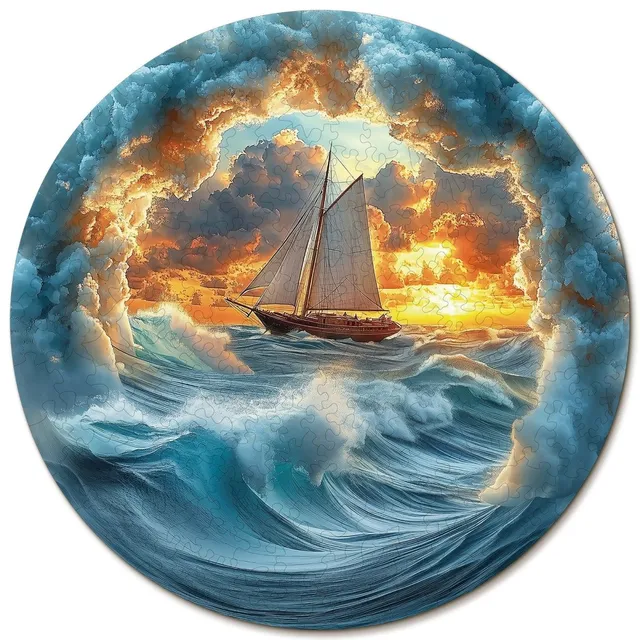 kaayee-wooden-puzzle-segelboot-holzpuzzle-medium-rund image 1