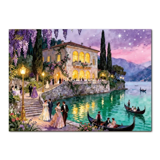 kaayee-cardboard-puzzle-starlit-lakeside-ball-1000-teile-puzzle image 1