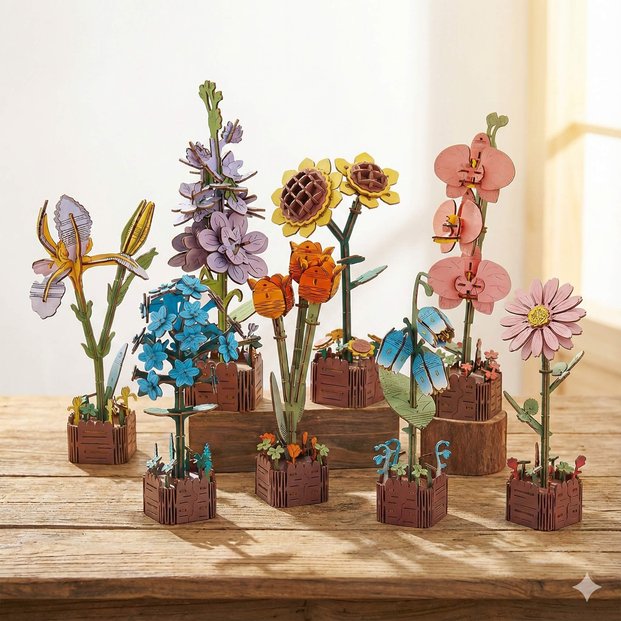 magicholz-holzblumen-zeitlose-blumen-holzblumen-rose-lilie image 1