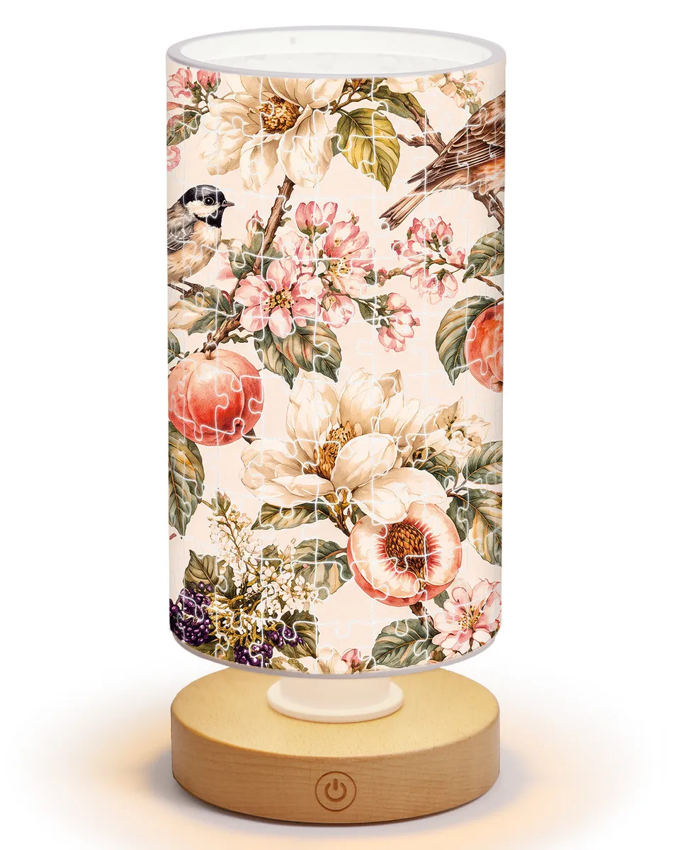 kaayee-night-light-harvest-garden-birds-acryl-nachttischlampe-zylindrisch image 1
