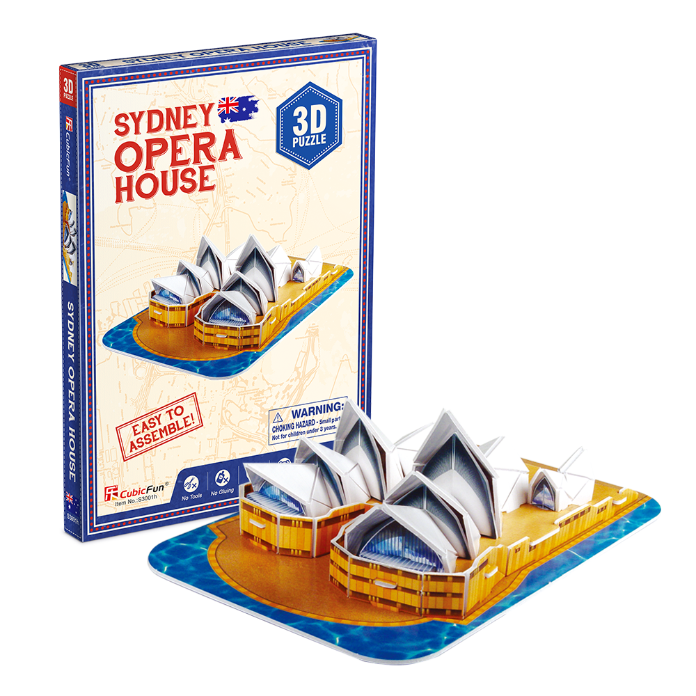 cubicfun-architecture-s3001h-sydney-opera-house-3d-puzzle-opernhaus image 1