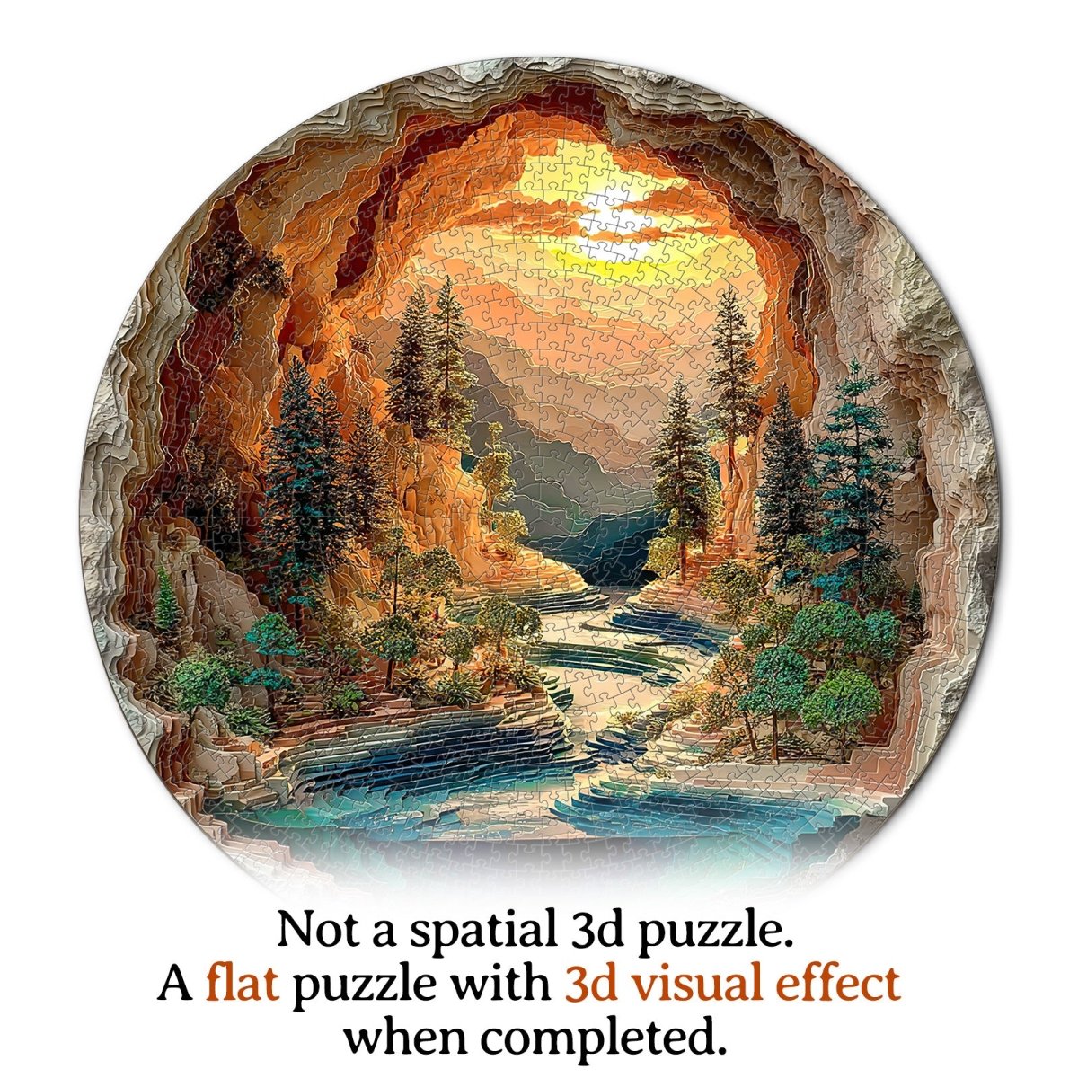kaayee-cardboard-puzzle-sunlit-hidden-valley-1000-teile-eco image 7