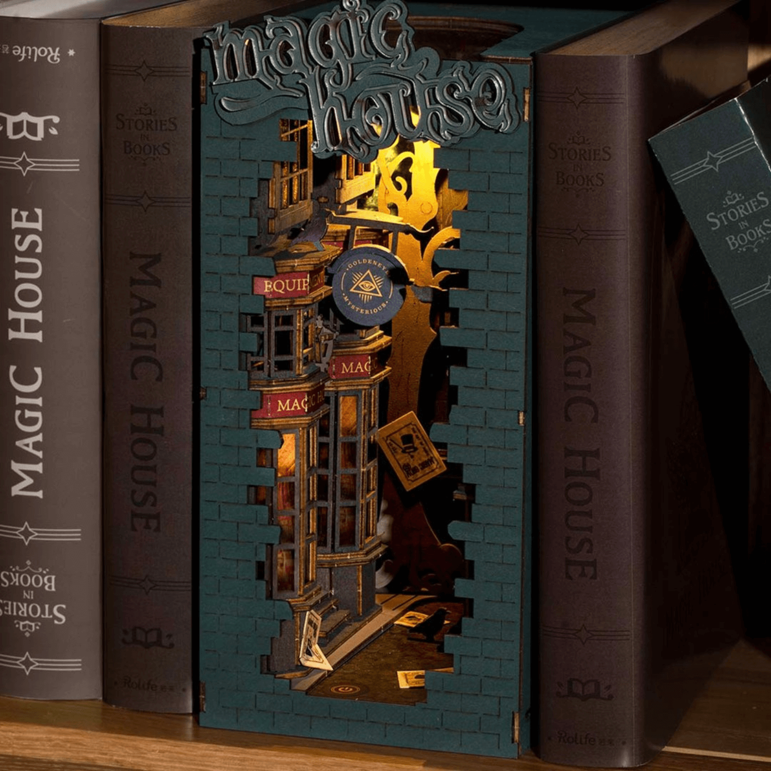 magicholz-verborgene-zaubergasse-book-nook-muttertag-licht image 4