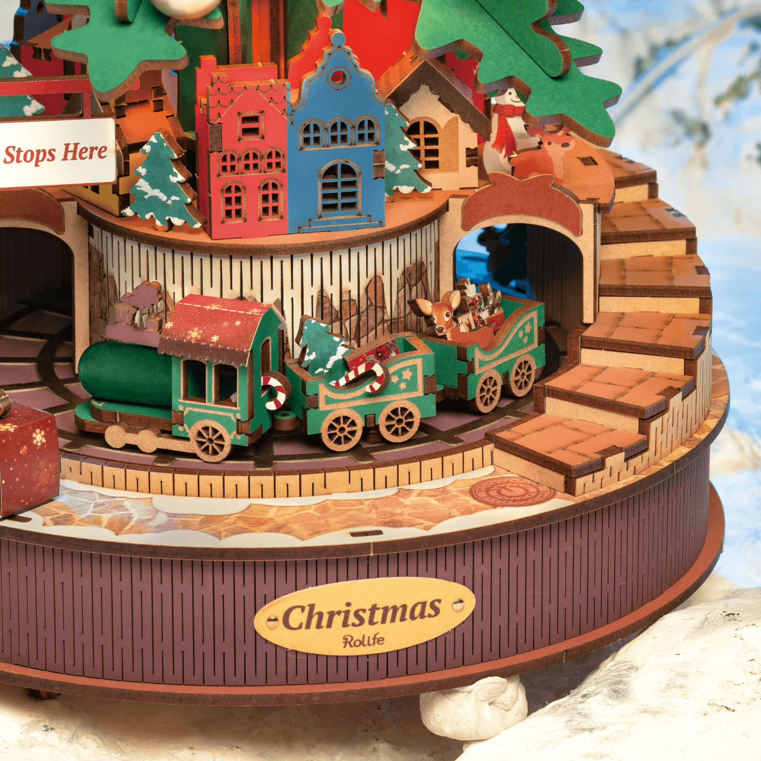 magicholz-mechanischer-bausatz-weihnachtsbaum-mit-melodie-musikbox image 2