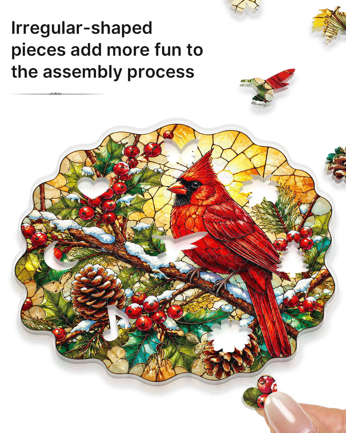 kaayee-wind-chime-winter-cardinal-windspiel-small-18-cm image 2