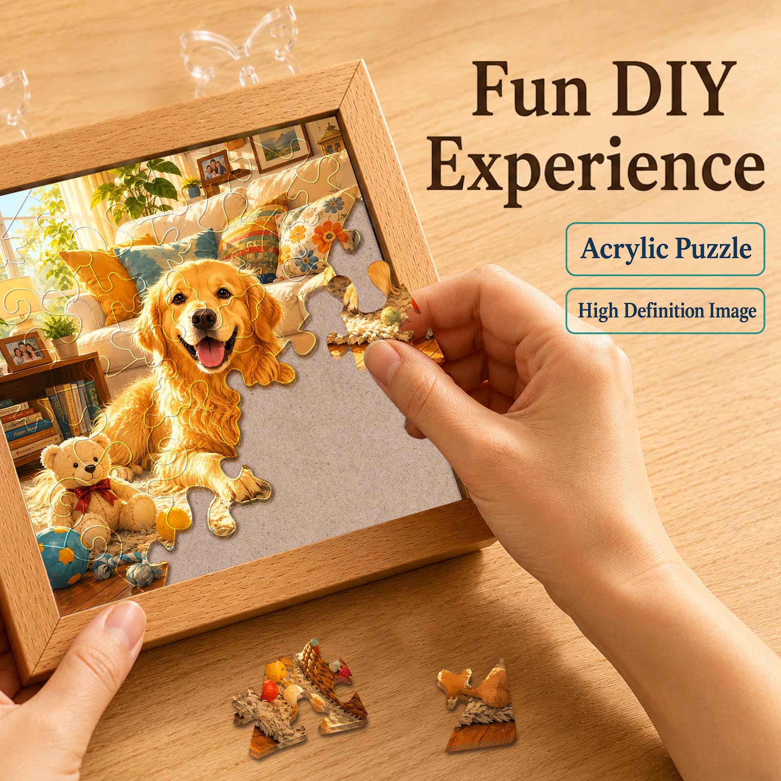 kaayee-night-light-golden-sunshine-acryl-puzzle-nachtlicht image 2