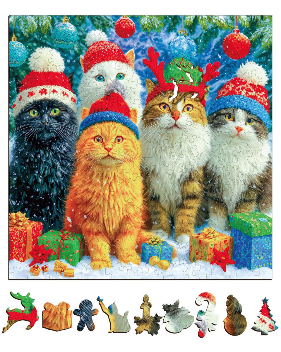 kaayee-wooden-puzzle-santa-kitty-katzen-holzpuzzle-medium image 2